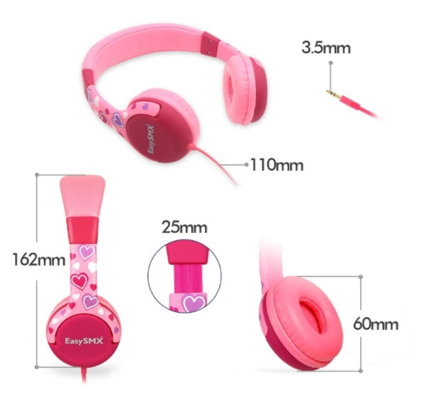 KTX-639827 Easy Speed Horse Headphones with 3.5mm Connector, Head-Mounted Design, 20-20K Hz Range, Comfortable PU Earmuffs
