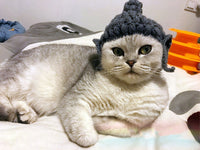 HKM-062419 Cute Knitting Wool Cat Hat for Pets - Available in Multiple Sizes