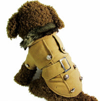 HKM-042835 Warm Cotton Dog Coat - Furry Jacket for Cats and Dogs in Grey, Black, Pink, Apricot, Yellow - Available in Small to XL