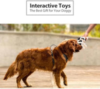 HKM-602323 Durable Cow Plush Dog Toy with Squeaker – Interactive Chew Toy for Small, Medium, and Large Dogs