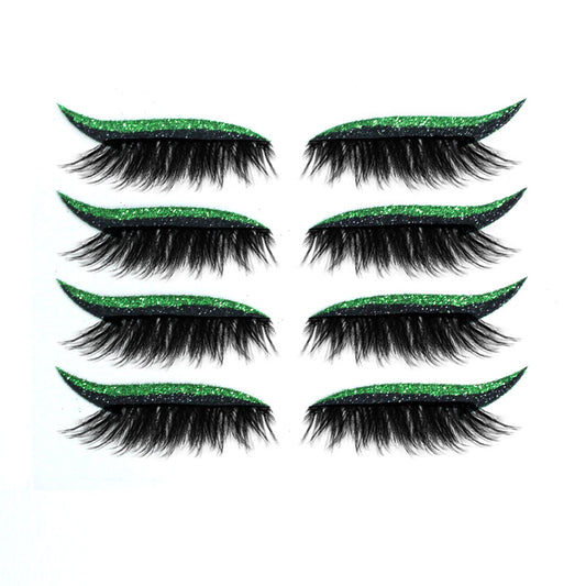 HKM-452179 Magnetic 3D False Eyelashes - 4 Pairs of Glue-free Self-adhesive Lashes in Various Colors