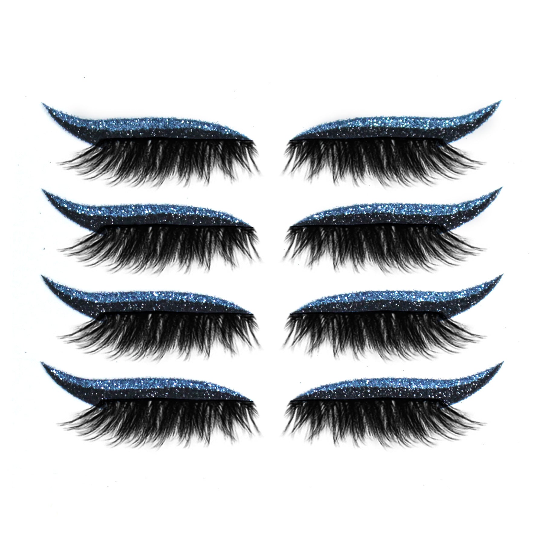 HKM-452179 Magnetic 3D False Eyelashes - 4 Pairs of Glue-free Self-adhesive Lashes in Various Colors