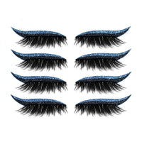 HKM-452179 Magnetic 3D False Eyelashes - 4 Pairs of Glue-free Self-adhesive Lashes in Various Colors