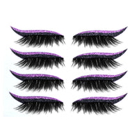 HKM-452179 Magnetic 3D False Eyelashes - 4 Pairs of Glue-free Self-adhesive Lashes in Various Colors