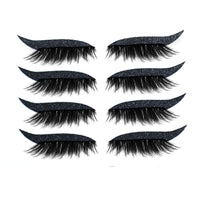 HKM-452179 Magnetic 3D False Eyelashes - 4 Pairs of Glue-free Self-adhesive Lashes in Various Colors