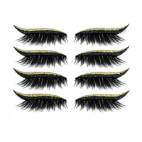 HKM-452179 Magnetic 3D False Eyelashes - 4 Pairs of Glue-free Self-adhesive Lashes in Various Colors