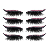 HKM-452179 Magnetic 3D False Eyelashes - 4 Pairs of Glue-free Self-adhesive Lashes in Various Colors