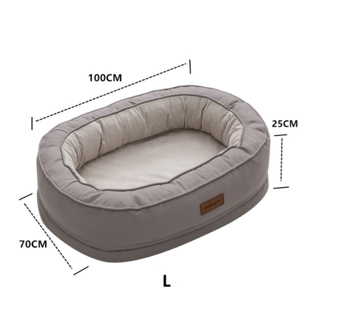 HKM-085587 Orthopedic Waterproof Pet House with Comfortable Cloth Nest for Cats and Dogs