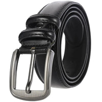 HKM-835667 Men's Vintage Leather Belt with Punch Pin Buckle and Hole Design
