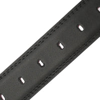 HKM-835667 Men's Vintage Leather Belt with Punch Pin Buckle and Hole Design