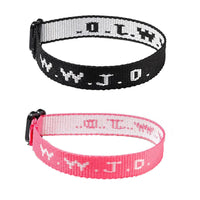 HKM-748243 Unisex Adjustable Jacquard Printed Nylon Wrist Strap Bracelet in Various Colors