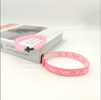 HKM-748243 Unisex Adjustable Jacquard Printed Nylon Wrist Strap Bracelet in Various Colors