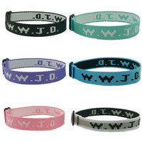 HKM-748243 Unisex Adjustable Jacquard Printed Nylon Wrist Strap Bracelet in Various Colors