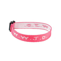 HKM-748243 Unisex Adjustable Jacquard Printed Nylon Wrist Strap Bracelet in Various Colors