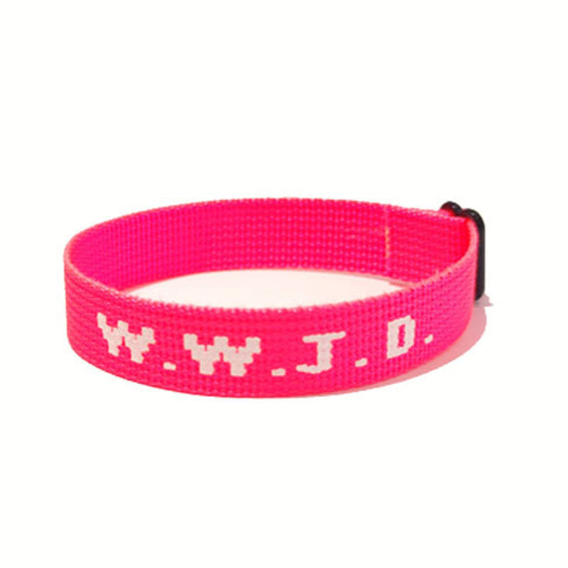 HKM-748243 Unisex Adjustable Jacquard Printed Nylon Wrist Strap Bracelet in Various Colors