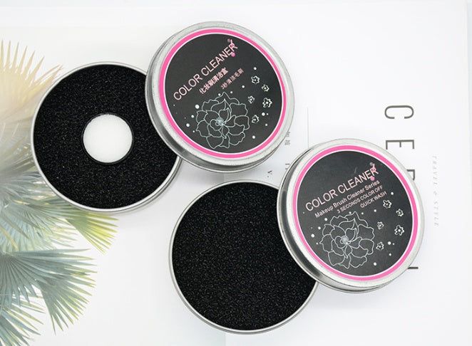 HKM-428499 Makeup Brush Color Cleaning Box - Portable Makeup Sponge Cleaner with Quick Drying Pad
