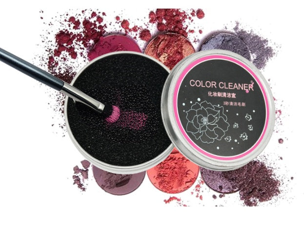 HKM-428499 Makeup Brush Color Cleaning Box - Portable Makeup Sponge Cleaner with Quick Drying Pad