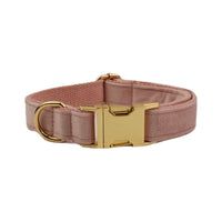 HKM-882259 Velvet Fabric Dog Collar Set with Leash, Bow, Flower, Vest, and Poop Bag - Scalable Sizes XS to XL