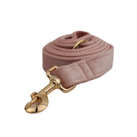 HKM-882259 Velvet Fabric Dog Collar Set with Leash, Bow, Flower, Vest, and Poop Bag - Scalable Sizes XS to XL