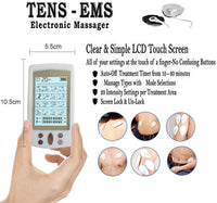 HKM-443795 Double 16 Mode Rechargeable TENS Neck Massager for Head, Neck, Back, and Legs