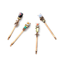 HKM-381395 Personalized Floral Alloy Hairpin - 7cm Decorative Accessory