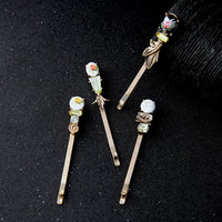 HKM-381395 Personalized Floral Alloy Hairpin - 7cm Decorative Accessory