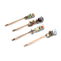 HKM-381395 Personalized Floral Alloy Hairpin - 7cm Decorative Accessory