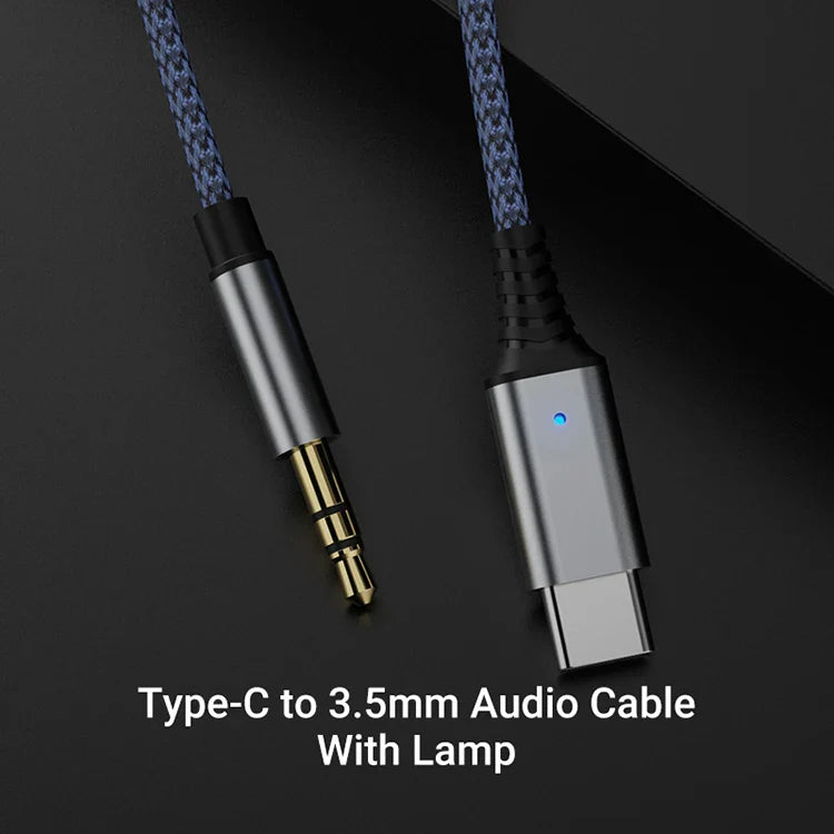 KTX-899091 Type-C to 3.5mm Audio Aux Cable for Earphones - Reliable and Durable Connection
