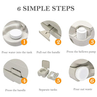 HKM-436179 Compact Outdoor Toilet with T-flush System – 41x36x30cm