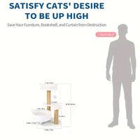 HKM-054291 Elegant Cat Tree with Scratching Posts - Durable Wooden Fiber Design, Effortless Assembly for Cats