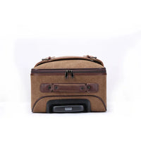 HKM-924627 Versatile 16 Inch Canvas Travel Trolley Bag with Large Capacity and Waterproof Design