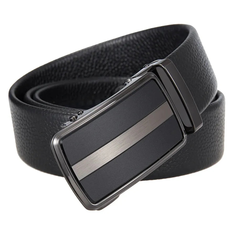 HKM-520339 Men's 3.5cm Wide Automatic Alloy Buckle Belt - Model LY36-25631-5