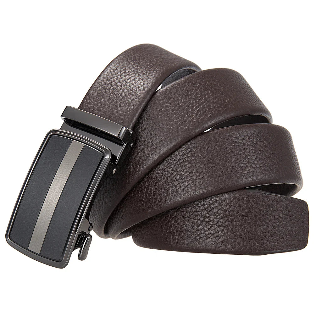 HKM-520339 Men's 3.5cm Wide Automatic Alloy Buckle Belt - Model LY36-25631-5