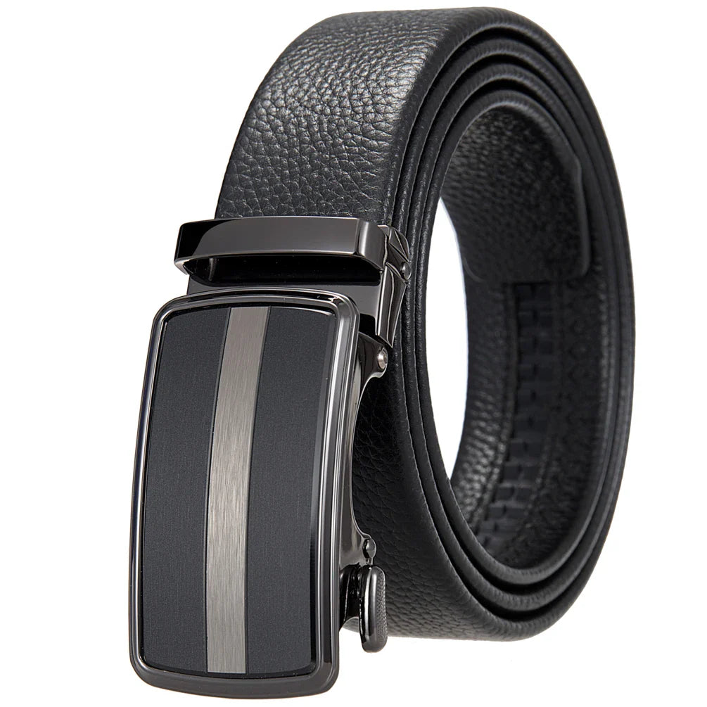 HKM-520339 Men's 3.5cm Wide Automatic Alloy Buckle Belt - Model LY36-25631-5