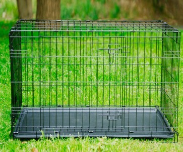 HKM-380819 Compact Folding Metal Dog Cage - Multiple Sizes Available for Durability and Comfort