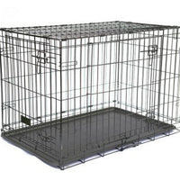 HKM-380819 Compact Folding Metal Dog Cage - Multiple Sizes Available for Durability and Comfort