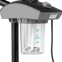 HKM-610131 Adjustable Facial Steamer with Detachable Nozzle and Rolling Casters, Black, 110V, Ideal for Salon and Home Use