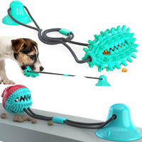 HKM-401107 Suction Cup Dog Toy for Tug of War with Molar Stick and Leaking Ball Feature