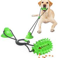 HKM-401107 Suction Cup Dog Toy for Tug of War with Molar Stick and Leaking Ball Feature