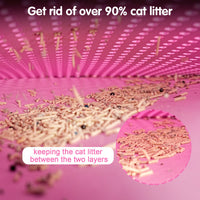 HKM-421011 Double Layer Rice-Shaped Cat Litter Mat - Waterproof EVA Material for Easy Cleaning and Litter Trapping