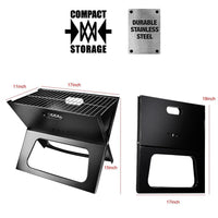 HKM-369491 Portable Foldable Charcoal BBQ Grill for Camping and Outdoor Use