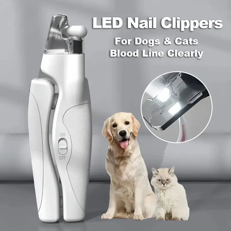 HKM-431443 Rechargeable Pet Nail Clippers with LED Light for Safe and Precise Trimming for Dogs and Cats