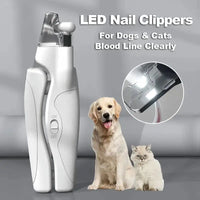 HKM-431443 Rechargeable Pet Nail Clippers with LED Light for Safe and Precise Trimming for Dogs and Cats