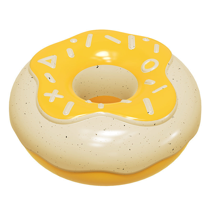 HKM-891475 Molar Teeth Cleaning Donut Dog Toy in Pink, Yellow, and Chocolate - Durable TPR Material