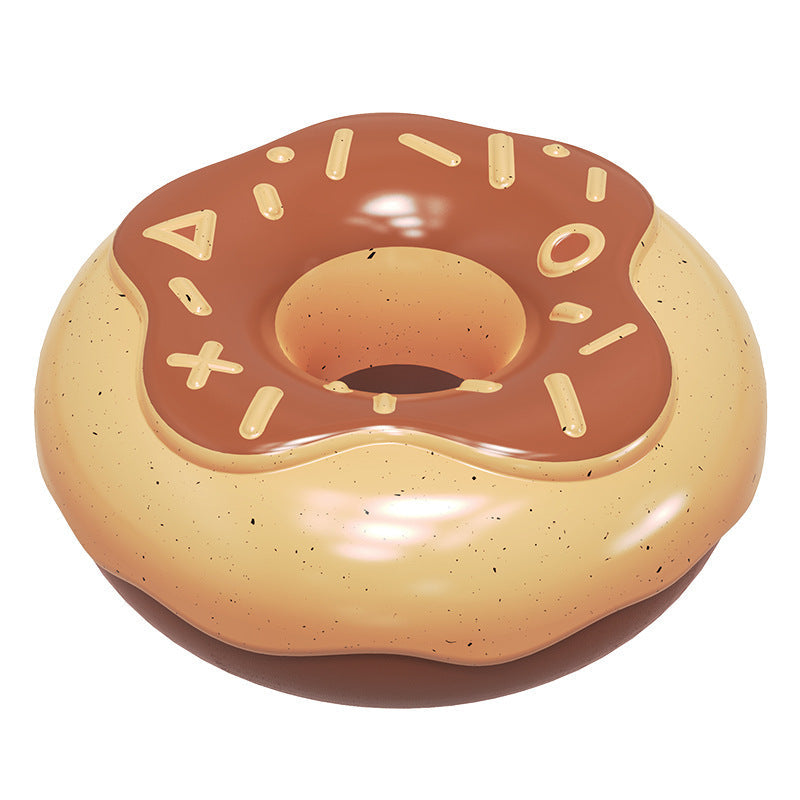 HKM-891475 Molar Teeth Cleaning Donut Dog Toy in Pink, Yellow, and Chocolate - Durable TPR Material