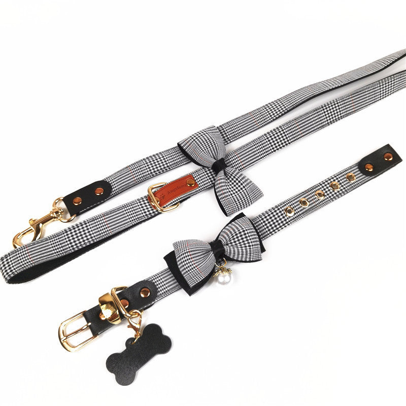HKM-320595 Leather Teddy Dog Breast Strap Collar in Dark Khaki, Pink, and Black - Adjustable Size Options Available