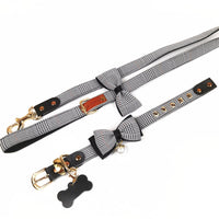 HKM-320595 Leather Teddy Dog Breast Strap Collar in Dark Khaki, Pink, and Black - Adjustable Size Options Available