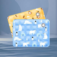 HKM-517011 Pet Cooling Pad - Ice Bear Shape, Washable Portable Mat for Cats and Dogs, Lightweight and Non-Slip, Ideal for Hot Weather