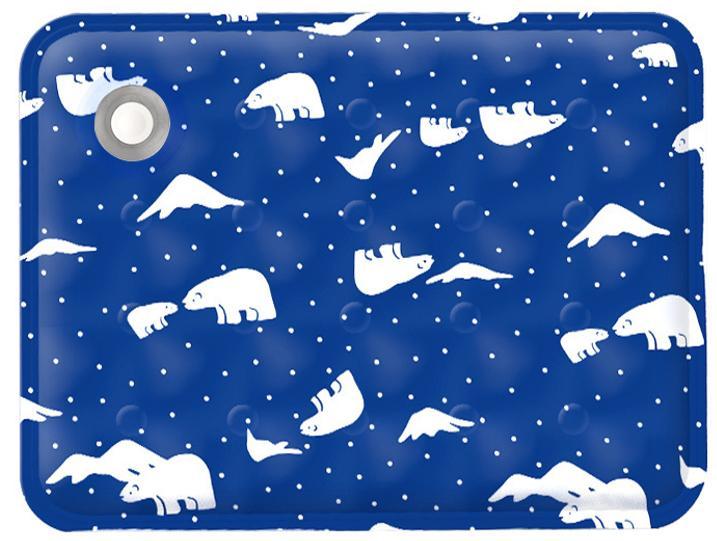 HKM-517011 Pet Cooling Pad - Ice Bear Shape, Washable Portable Mat for Cats and Dogs, Lightweight and Non-Slip, Ideal for Hot Weather