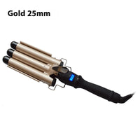 HKM-770387 LCD Temperature Control Curling Iron in Pink and Tuhao Gold - Multiple Barrel Sizes Available